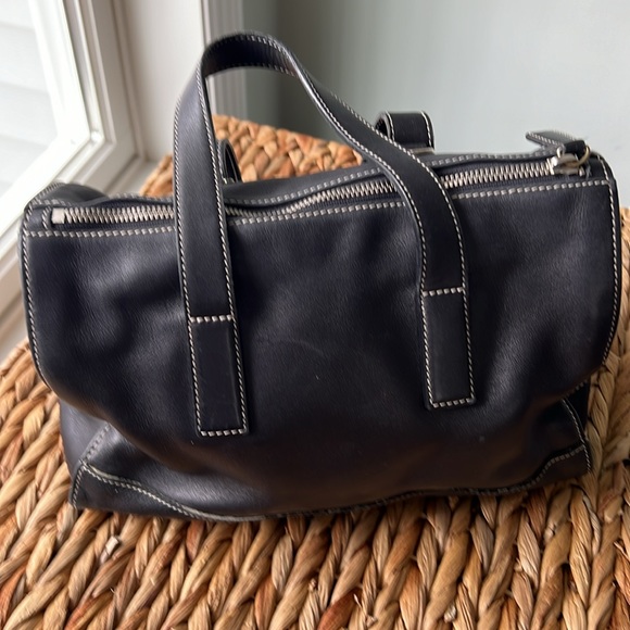 Coach Hamptons classic black leather doctor satchel bag 7791 - Picture 2 of 7